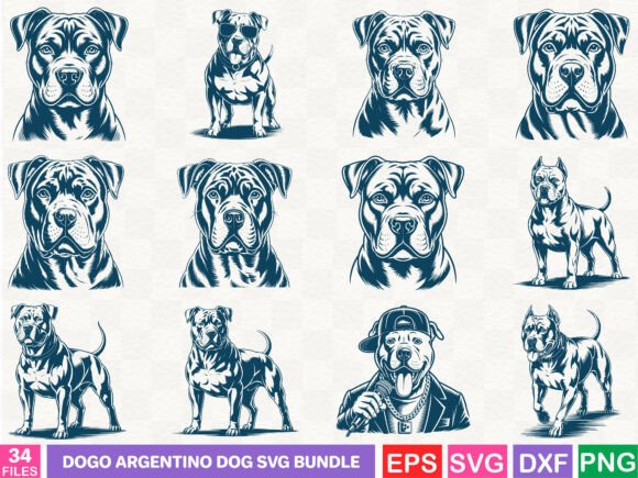 A Designer's Take: The Dogo Argentino Dog SVG Bundle