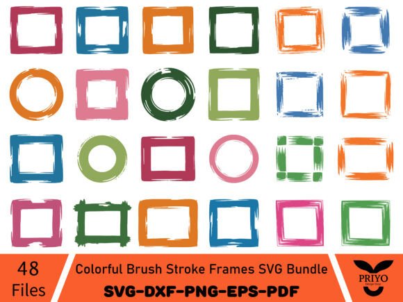 A Designer’s Review of Colorful Brush Stroke Frames Graphics