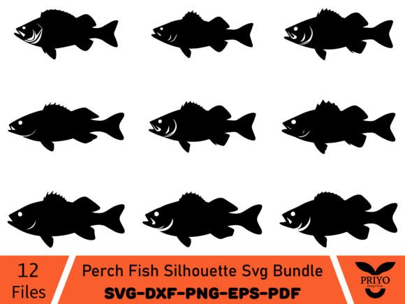 A Perch Fish Silhouette for Modern Branding & Packaging Graphics