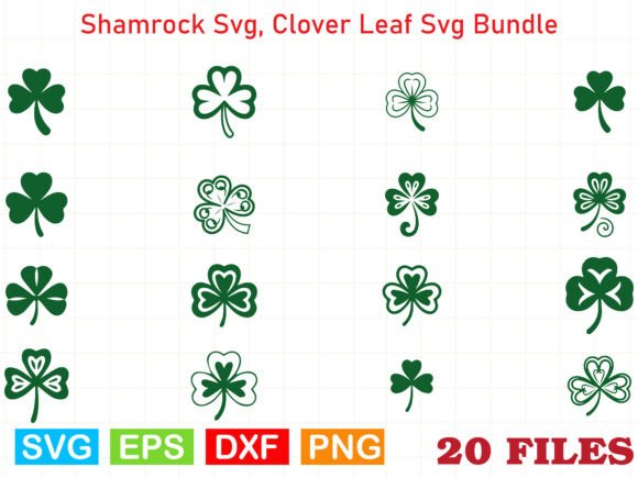 A Shamrock Svg Bundle for Creative Commercial Use