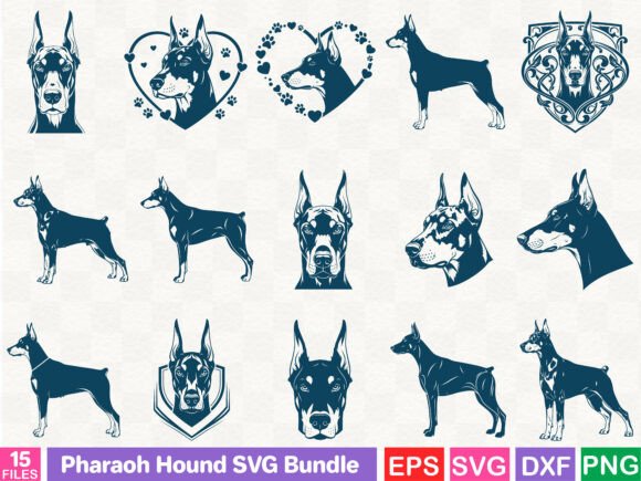 An Elegant Pharaoh Hound SVG Bundle for Crafters & Small Businesses