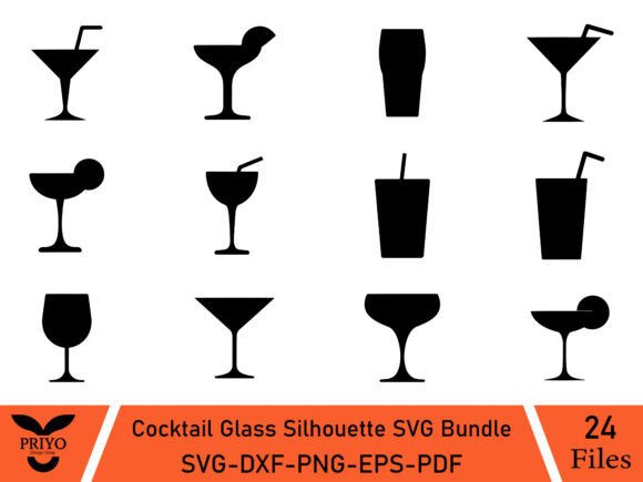 Cocktail Glass Graphics Elevate Your Brand Illustrations