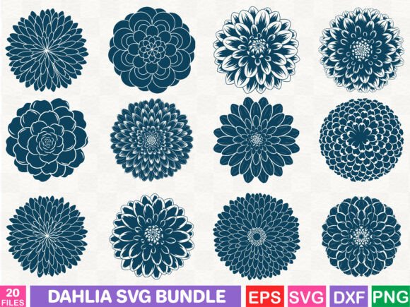 Dahlia SVG Bundle: Graphics for Crafters & Product Creators