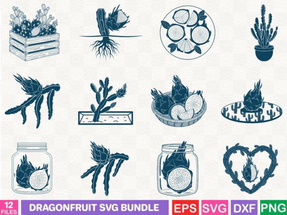 Dragonfruit SVG Graphics for Editorial Content
