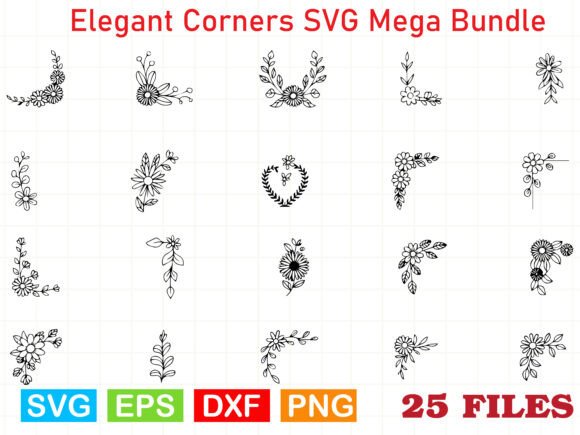 Elegant Corners SVG Bundle: A Designer's Graphics Review