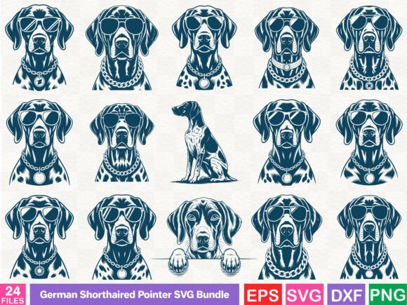German Shorthaired Pointer SVG Bundle: Graphics for Dog Loving Customers