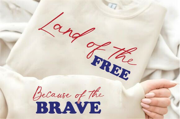 Land of the Free SVG Design for Graphics & T-Shirt Products