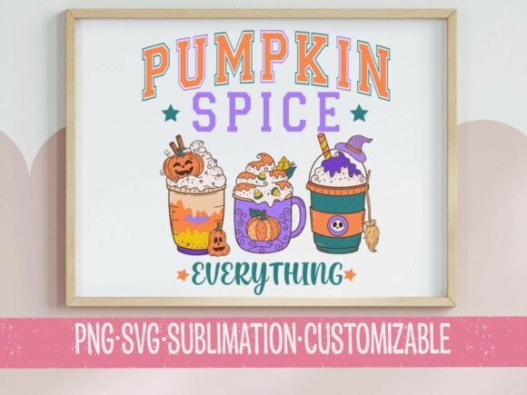 Pumpkin Spice Graphics for T-Shirt Designs & Seasonal Projects
