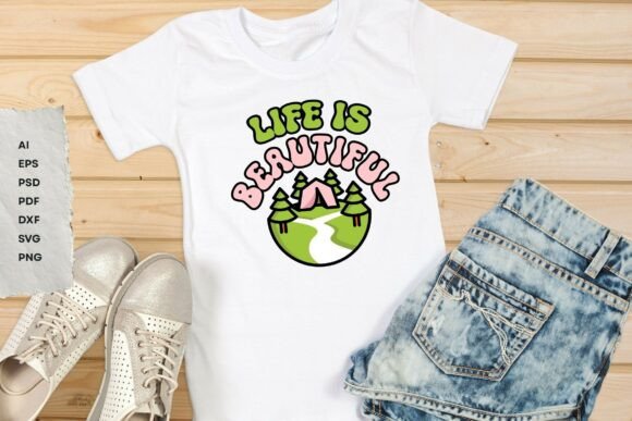 Retro Life is Beautiful Graphics for T-Shirt Designs