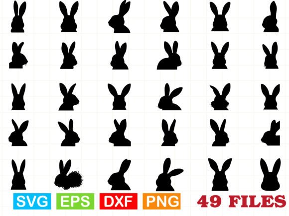 The Easter Bunny Silhouette Embroidery Design